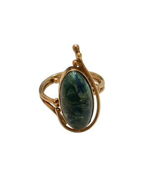 Vintage 14kt Gold with Eilat Stone? Ring Size 7 (A6536)